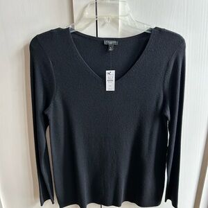 Talbots Black V-Neck Women's Sweater
